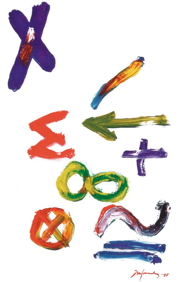 Artistic expression of numbers and symbols